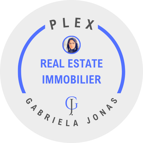 Logo immobilier de Gabriela Jonas pour les services de vente et d’achat de plex et d’immeubles à revenus au Québec
